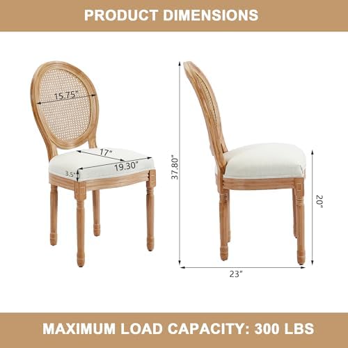 French Country Dining Chairs, Upholstered Dining Chairs Set of 6