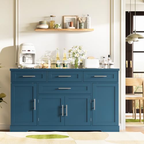 Concho 54" Sideboard Cabinet, Kitchen Buffet Cabinet with Storage, Blue