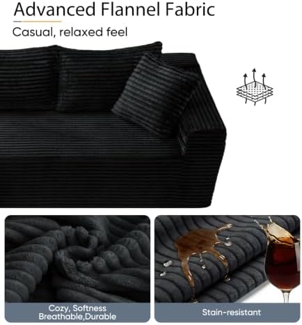 96" Cloud Sectional Couches with Chaise for Living Room