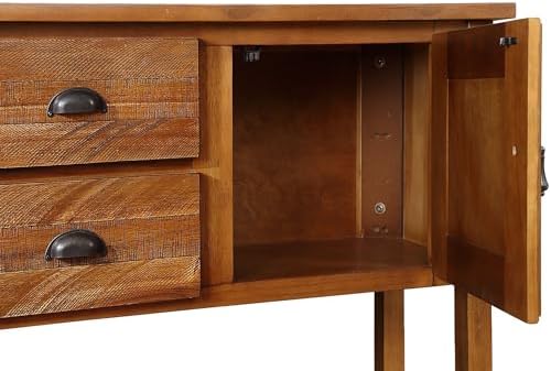 LKTART Solid Wood Sideboard Buffet Cabinet with Storage Drawers and Shelf