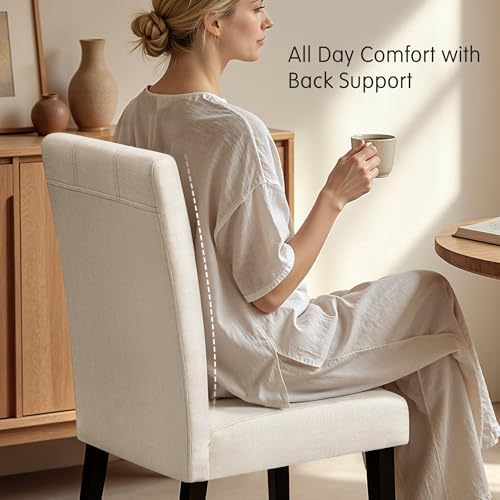 HOMYZOO Dining Chairs Set of 4, Upholstered Dining Room Chairs with Padded Se...