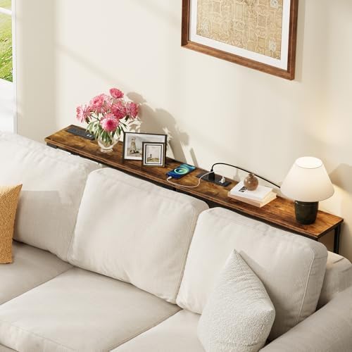 CHOEZON 29.5" Narrow Console Table with Adjustable Height (21.1"-29...