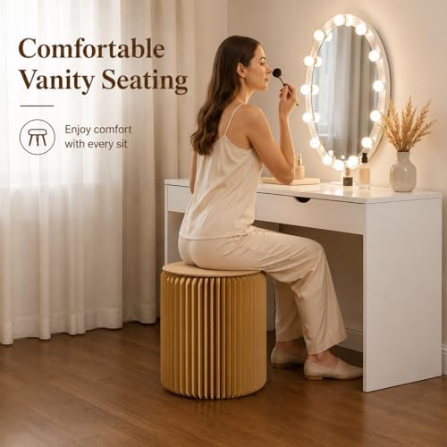 Folding Stool-12-Inch Foldable Paper Stool, Portable Folding Stool, Made With...