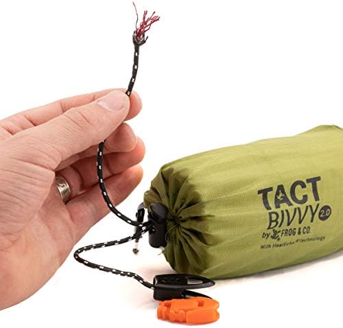 Survival Frog Tact Bivvy 2.0 Emergency Sleeping Bag with Stuff Sack, Carabine...
