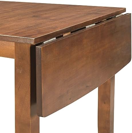 LUMISOL 3-Piece Drop Leaf Dining Table Set for 2, Walnut