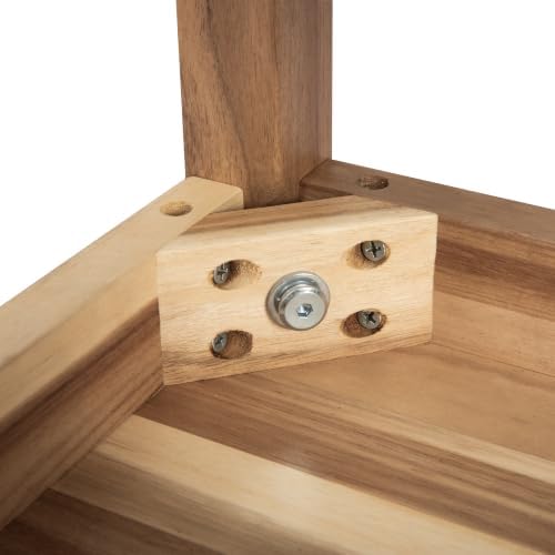 12" Wooden Step Stool, Small Wood Stool for Bathroom, Kitchen - White Oak