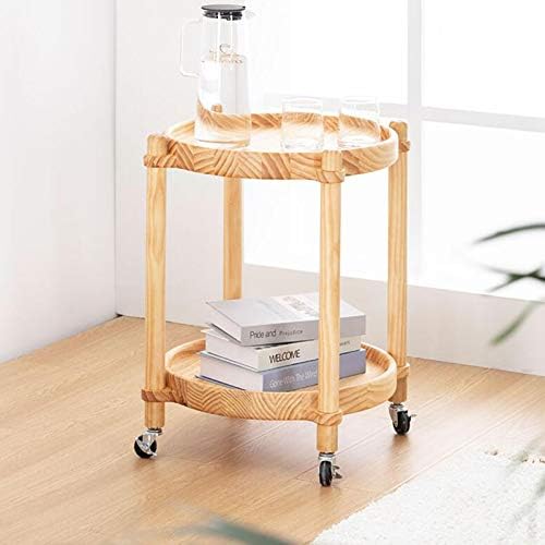 Telephone Table, Solid Wood Storage Rack,2-Tier Pallet Side Table,Outdoor &am...