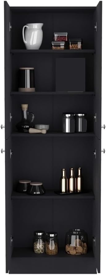 Mid-Century Retro Pantry Cabinet, Storage Cabinet for Kitchen Hallway Entrywa...