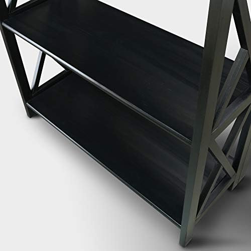Casual Home Montego 3-Shelf Folding Bookcase, Black (New)