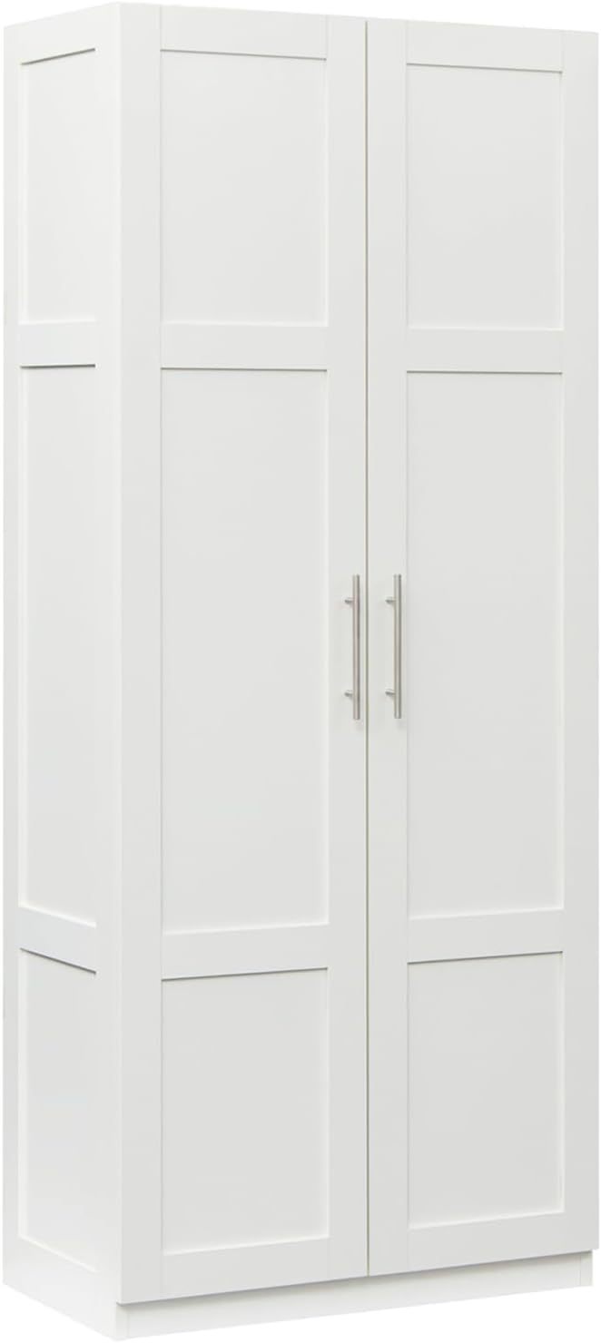29.53”W Kitchen Pantry Cabinet, Tall Storage Cabinet with 2 Doors, Wooden Kit...