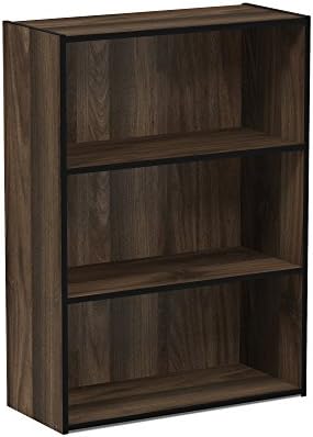 Furinno PASIR Book Shelf, 3-Tier Bookshelf, Storage Shelves Bookcase, 9.7 x 2...