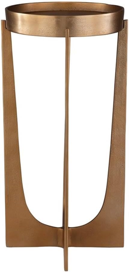 BOWERY HILL Accent Table, 24.3" H x 12.2" W x 12.2" D, Cast Al...