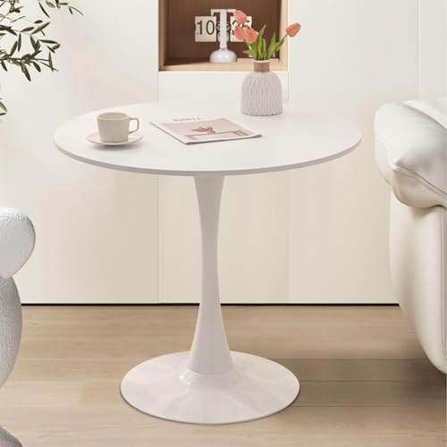 31.5" Small Round Kitchen Table Set for 2 with Velvet Upholstered Chairs