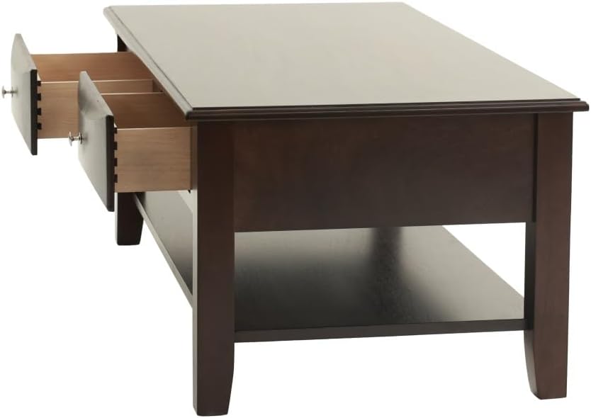 Espresso Finish 4pc Occasional Table Set with Antique Black, Espresso | Liste...