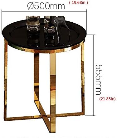 Telephone Table, Living Room Sofa Side Table,Tray Side Table,Golden Coffee Ta...