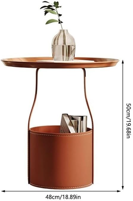 Living Room Furniture Nordic Sofa Side Table Saddle Leather Living Room Home ...
