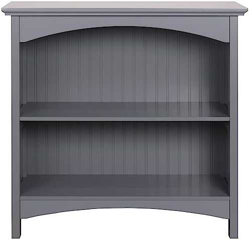 eHemco 2 Tier Bookcase, 29 Inches, Gray