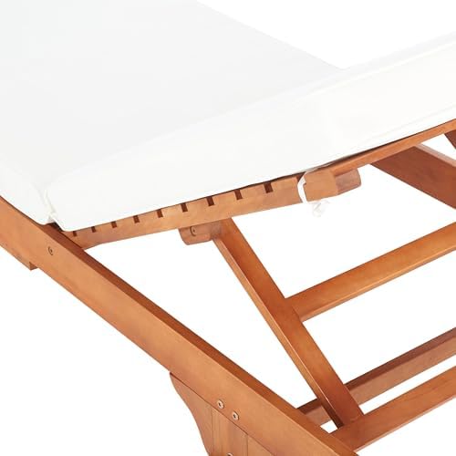SAFAVIEH Outdoor Collection Newport Natural/ Beige Cushion Built-in Side Tabl...