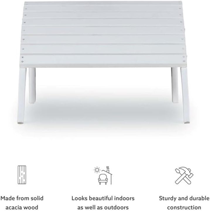 Hawthorne Collections Transitional Outdoor Ottoman, 21.66" W x 21.06&quo...