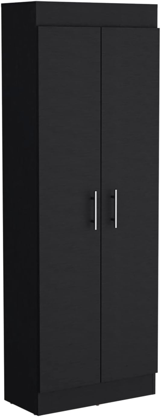 Pantry Cabinet Clinton, Kitchen Storage, Black