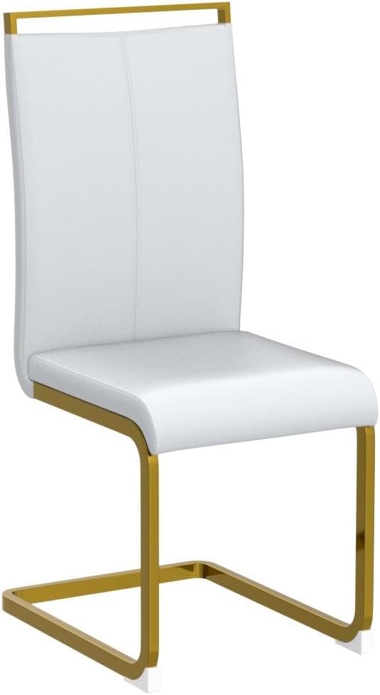 AZmac Modern Leather Dining Chairs Set of 4,Armless Kitchen Chairs,Dining Roo...