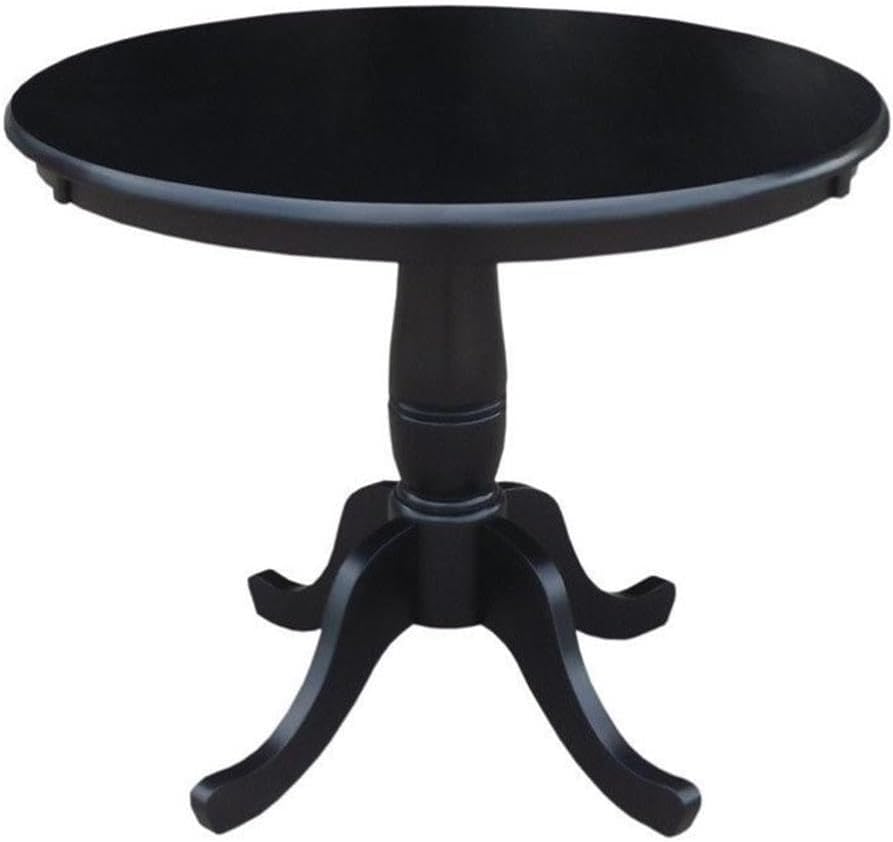 International Concepts 36" Round Dining Table in Black