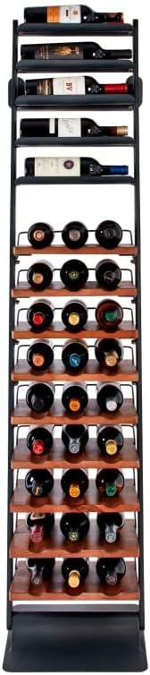 Wine Enthusiast Vino Galerie Leaning Ladder Wine Rack – 37-Bottle Wall Mounte...