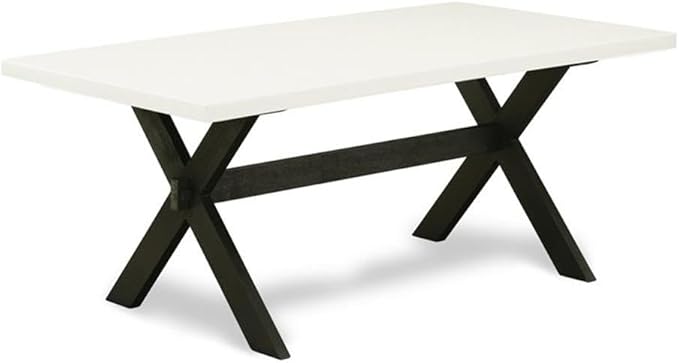 East West Furniture XT627 X-Style Kitchen Dining Table - a Rectangle Wooden T...