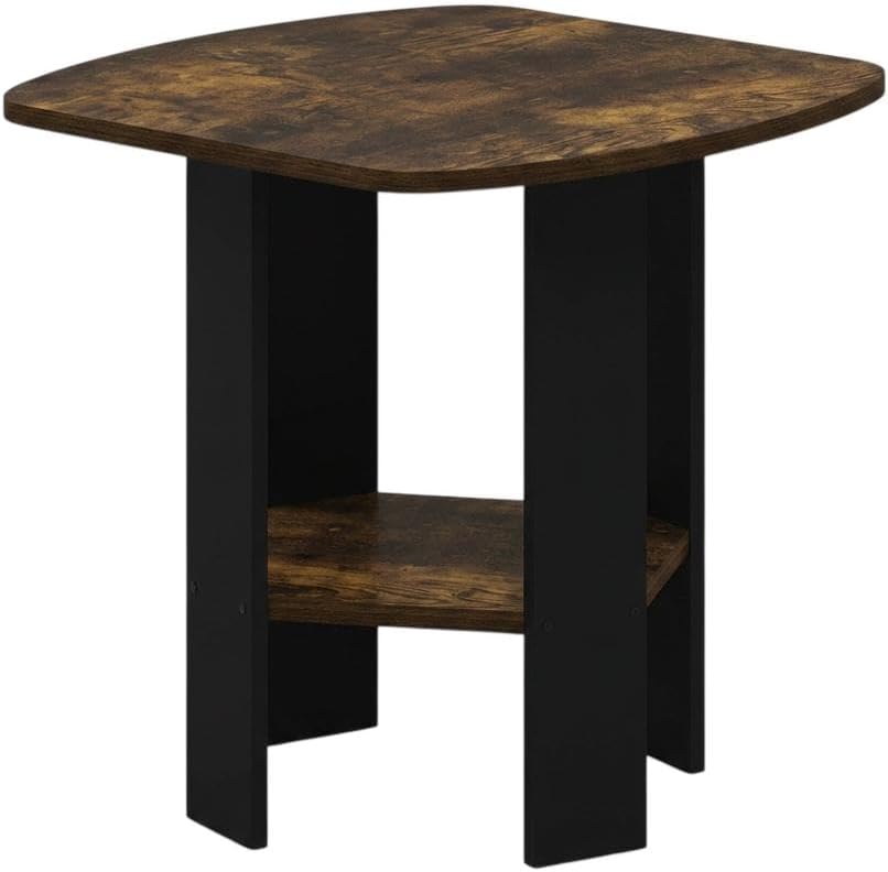 Furnifact Amber Pine Side Table with Elegant Finish, Modern Design, Durable C...