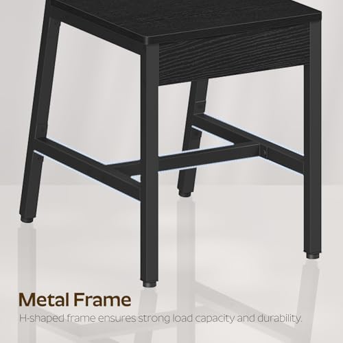YATINEY Dining Chairs Set of 4, Industrial Kitchen Chairs with Metal Frame, S...