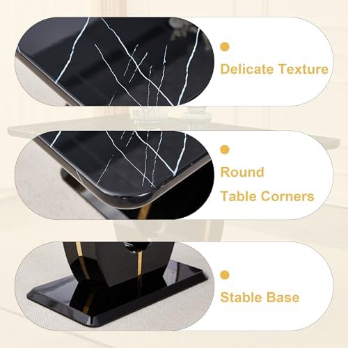 Dining Table Set for 6, Kitchen Table Chairs Set of 6, Modern Dining Room Set...