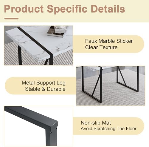 Modern 55'' Grey Wood Dining Table Set