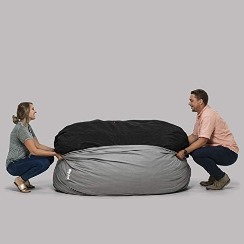 Big Joe Fuf XL Cover Only Machine Washable, Fog Lenox, Durable Woven Polyester