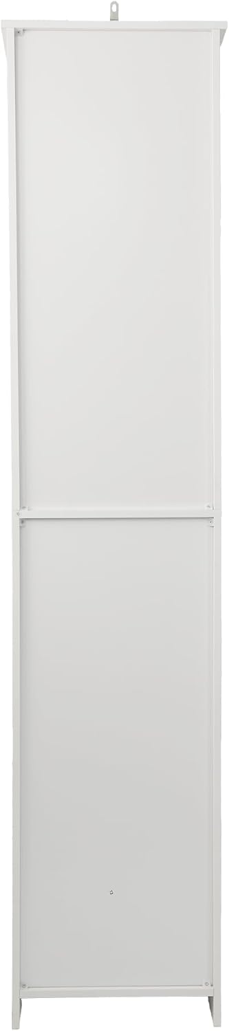 64" Tall Bathroom Cabinet, White Floor Standing Storage | Narrow unit wi...
