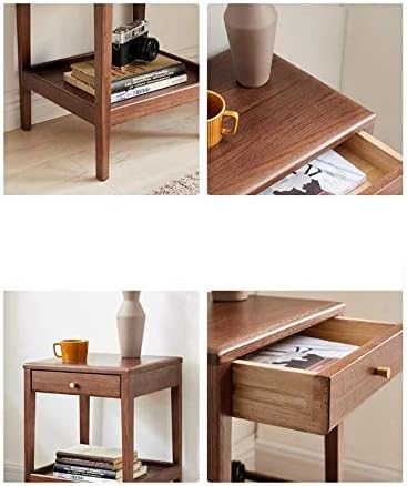 Telephone Table, Side Table with Drawer,Solid Wood Nightstand,Sofa Telephone ...