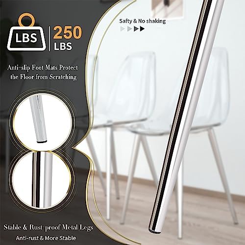 Baysitone Clear Dining Chairs Set of 4, Modern Kitchen Chairs with Transparen...