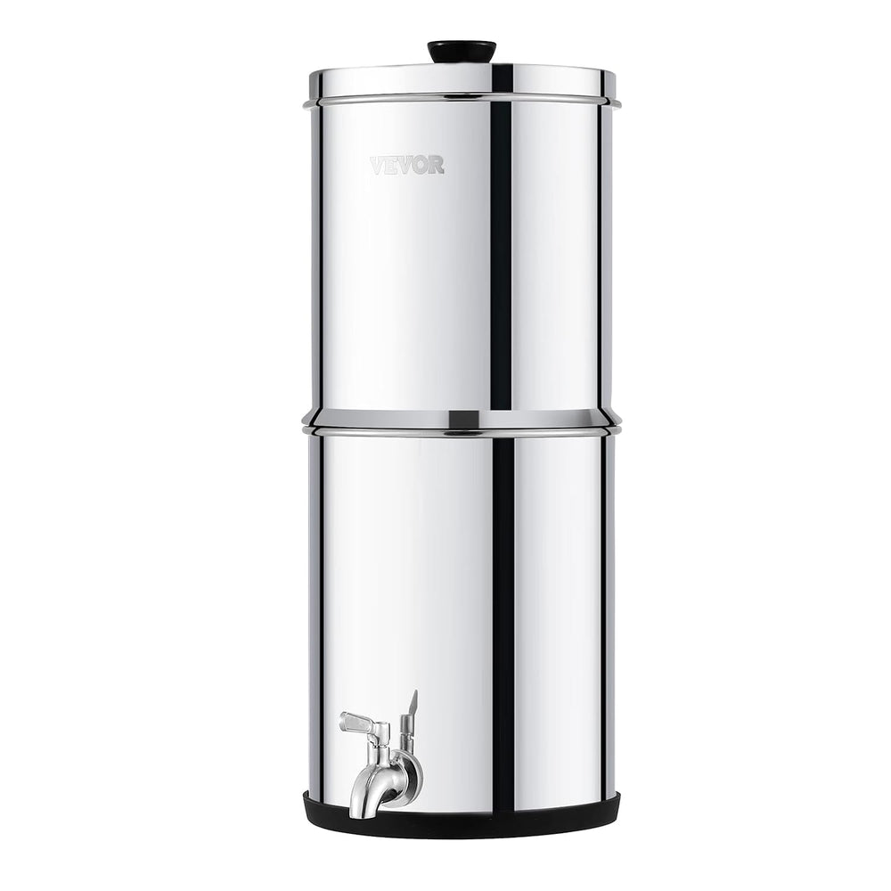 VEVOR Gravity-fed Water Filter System, 1.5G 304 Stainless-Steel Countertop Sy...
