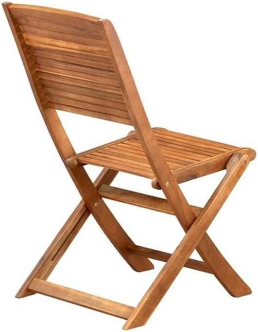 East West Furniture BFMCWNA Fremont Foldable Patio Dining Chairs - Acacia Woo...
