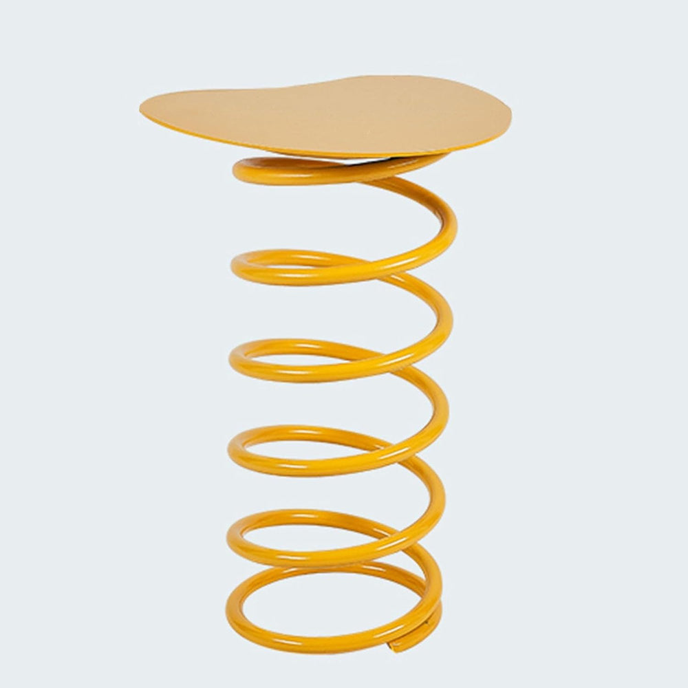 Spring Shape Side Table, Heart Shaped Accent Table, Iron Material, No Install...