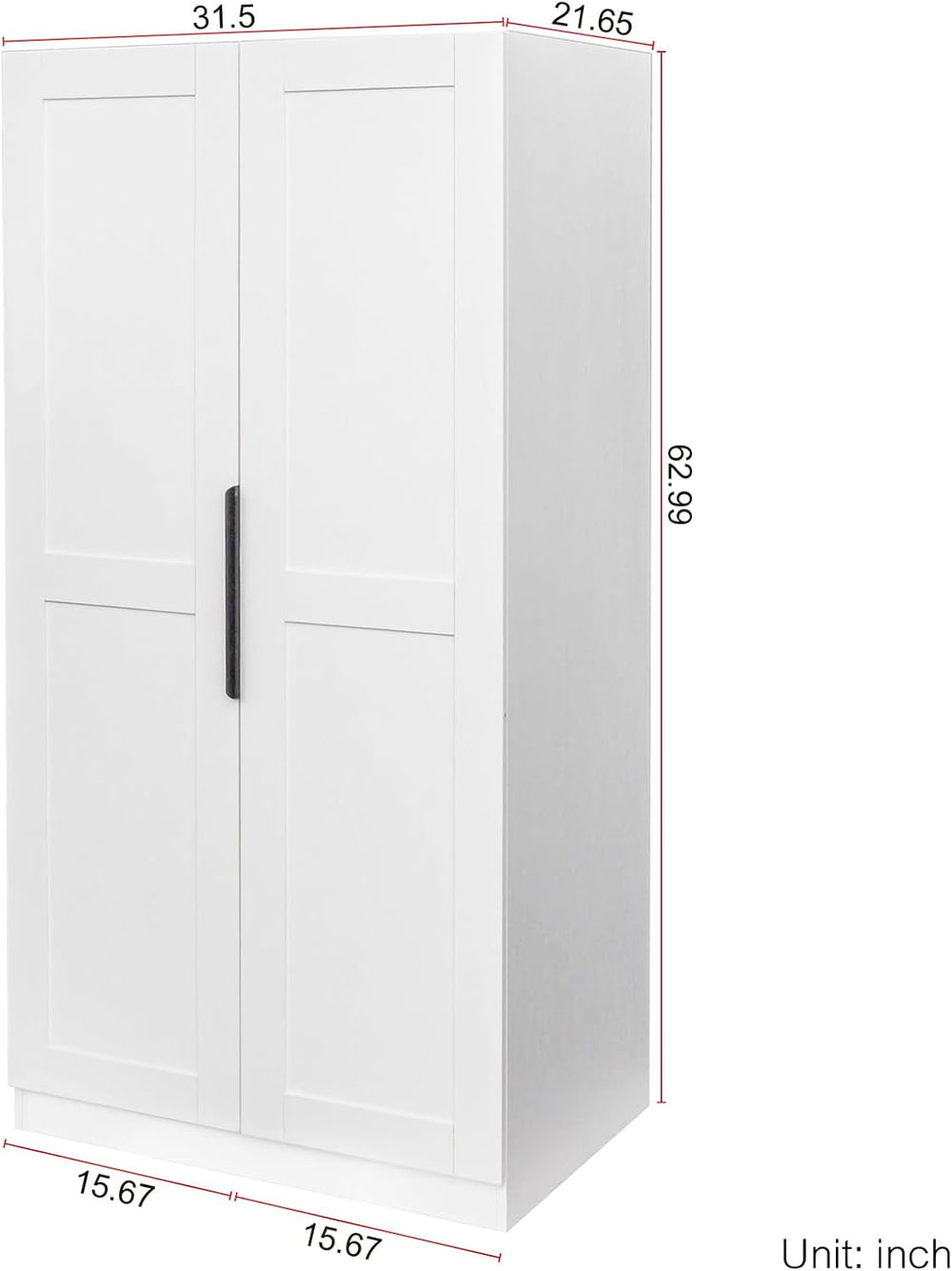 Freestanding Kitchen Pantry Cabinet, 62.99 Tall Kitchen Buffet Cabinet with S...