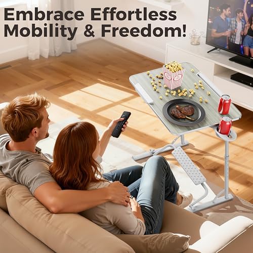 FoldWise Upgraded Folding TV Tray Table, Sturdy Couch & Dinner Laptop Table