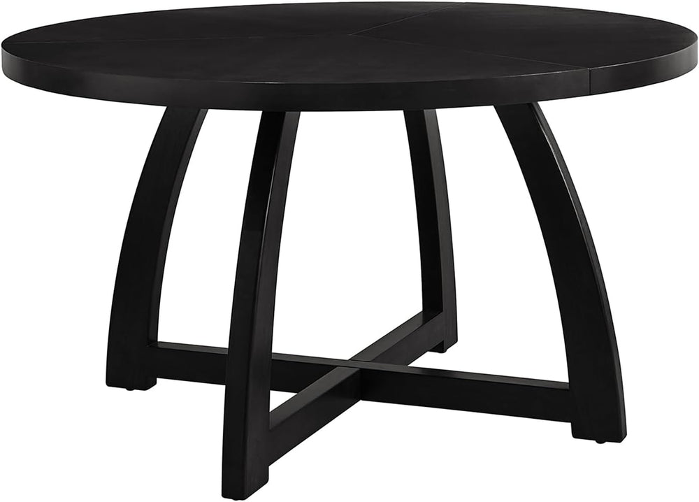 HULALA HOME 54 inch Round Dining Table for 6 People,Mid-Century Modern Solid ...