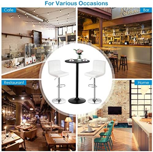 COSTWAY 3-Piece Bar Table Set, Counter Height Table Set with 2 Bar Stools