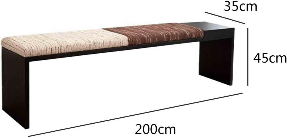 Modern Fabric Bench for Office Area Casual Dressing Room Bedroom Wooden Bed e...