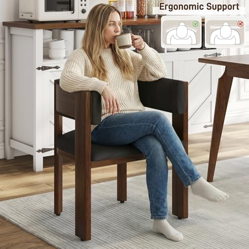 Squireewo Barrel Dining Chairs Set of 4, Modern Dining Room Chairs with Curve...