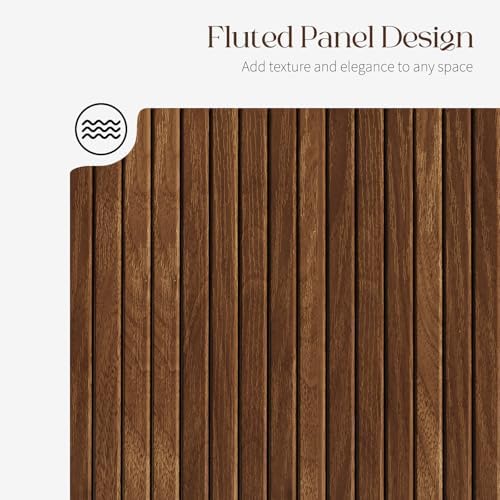 55" Sideboard Buffet Cabinet with Storage - Fluted Credenza Storage Cabinet