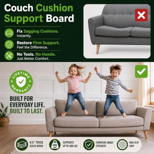 BEN'SHOME® Couch Cushion Support, Fix Sagging Long Sofas | 82-96" x ...