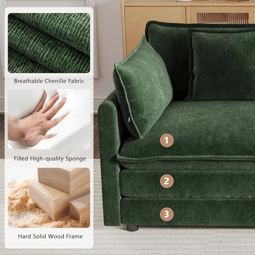 mikibama Modular Sectional Sofa, 70.8 Inch L Shaped Couch Set for Living Room...