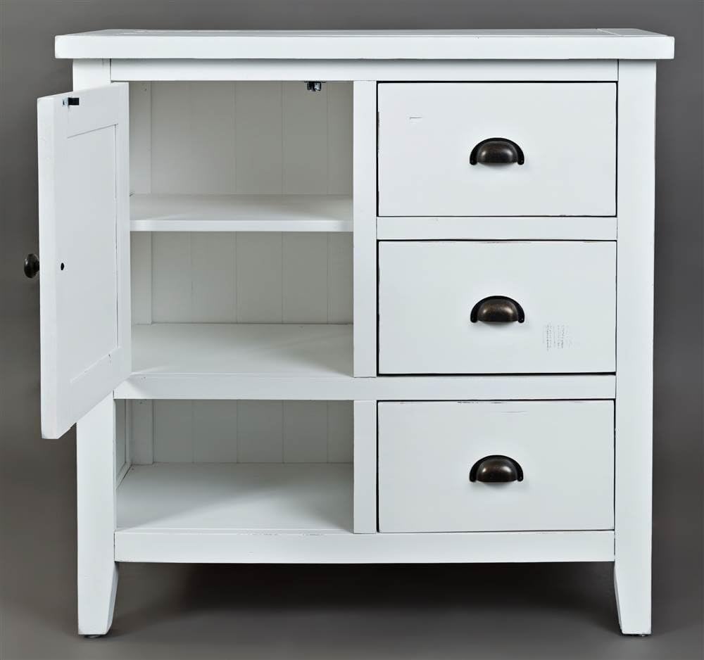 Jofran Artisan's Craft Accent Chest Weathered White, 32" W X 15"...