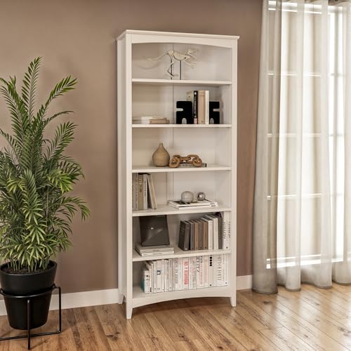 Camaflexi Shaker Style Bookcase, 72", White